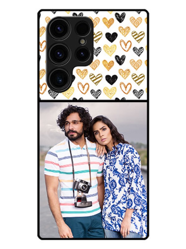 Custom Galaxy S23 Ultra 5G Photo Printing on Glass Case - Love Symbol Design