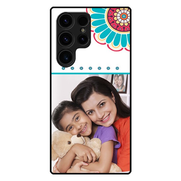 Galaxy S23 Ultra 5G Custom Glass Phone Case - Flower Design