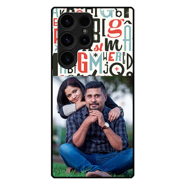 Galaxy S23 Ultra 5G Personalized Glass Phone Case - Alphabet Design