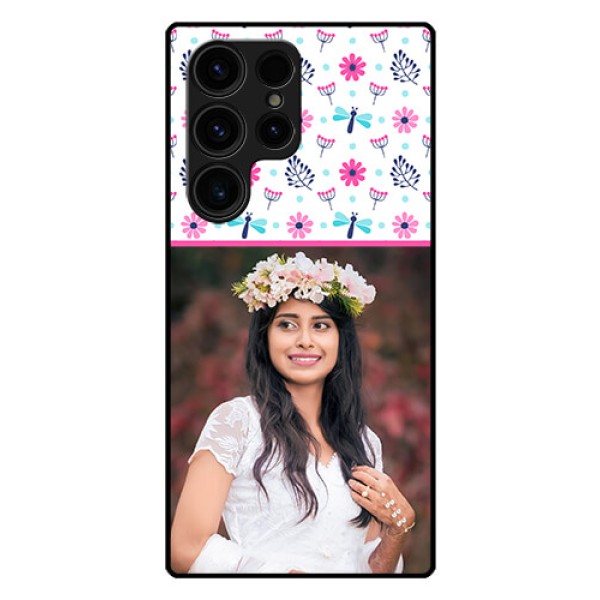 Galaxy S23 Ultra 5G Photo Printing on Glass Case - Colorful Flower Design