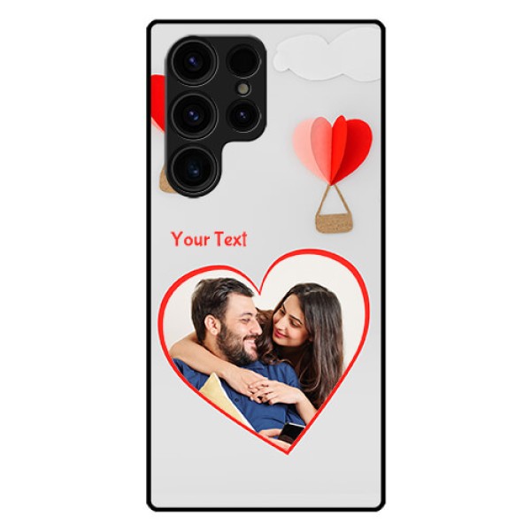 Galaxy S23 Ultra 5G Custom Glass Mobile Case - Parachute Love Design