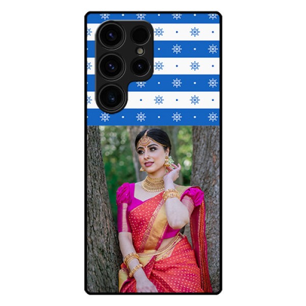 Galaxy S23 Ultra 5G Photo Printing on Glass Case - Snow Pattern Design
