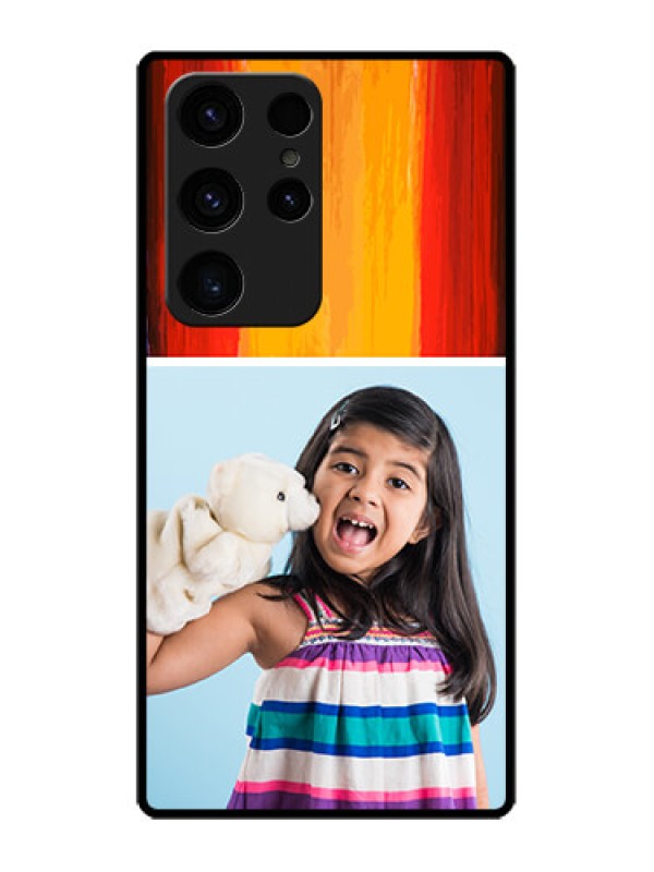 Custom Galaxy S23 Ultra 5G Personalized Glass Phone Case - Multi Color Design