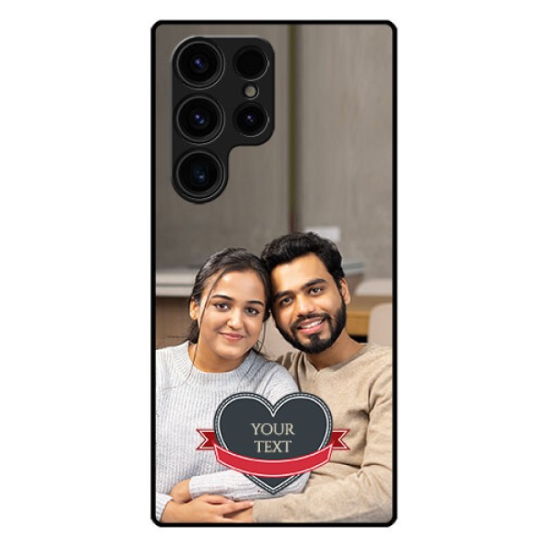 Galaxy S23 Ultra 5G Custom Glass Phone Case - Just Married Couple Design Galaxy S23 Ultra 5G Custom Glass Phone Case - Just Married Couple Design
