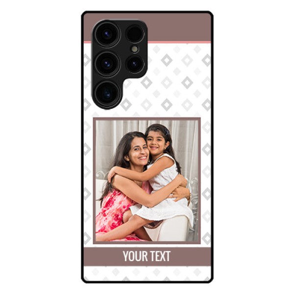 Galaxy S23 Ultra 5G Photo Printing on Glass Case - Simple Diamond Design Galaxy S23 Ultra 5G Photo Printing on Glass Case - Simple Diamond Design