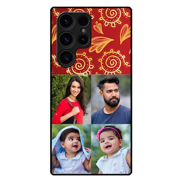 Galaxy S23 Ultra 5G Photo Printing on Glass Case - 4 Image Traditional Design Galaxy S23 Ultra 5G Photo Printing on Glass Case - 4 Image Traditional Design