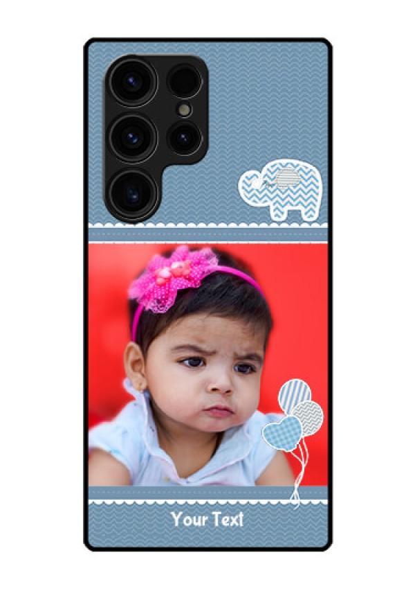 Galaxy S23 Ultra 5G Photo Printing on Glass Case - with Kids Pattern Design