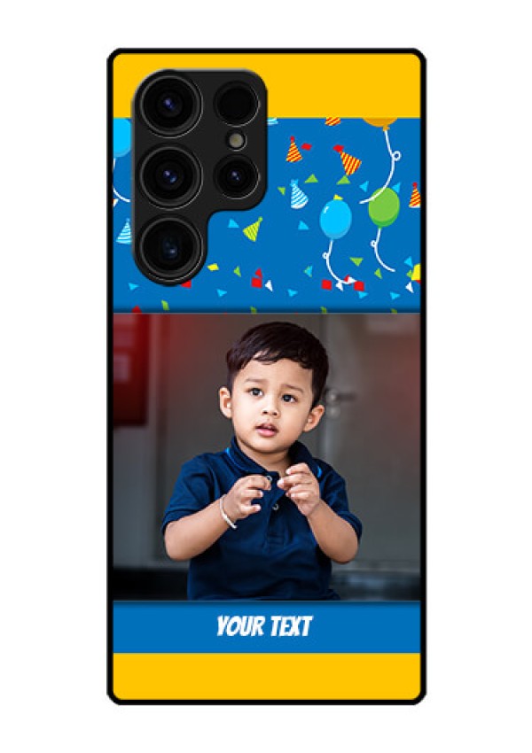 Galaxy S23 Ultra 5G Custom Glass Mobile Case - Birthday Wishes Design
