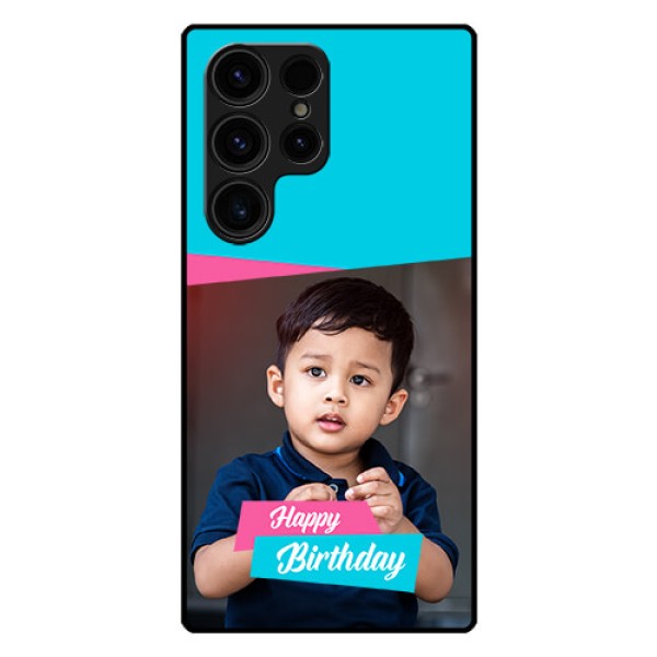Galaxy S23 Ultra 5G Personalized Glass Phone Case - Image Holder with 2 Color Design Galaxy S23 Ultra 5G Personalized Glass Phone Case - Image Holder with 2 Color Design