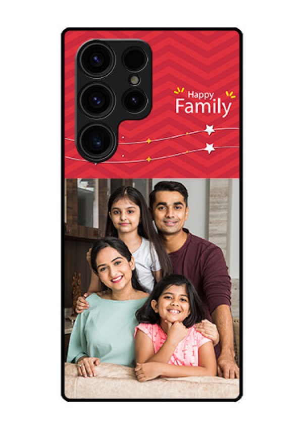 Galaxy S23 Ultra 5G Personalized Glass Phone Case - Happy Family Design