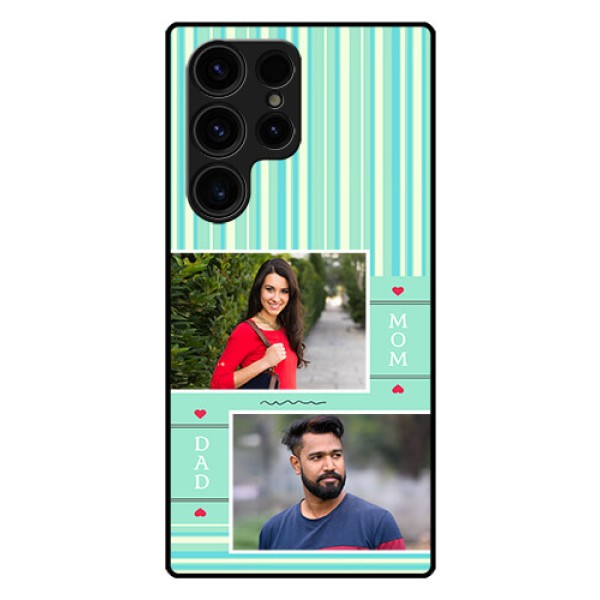 Galaxy S23 Ultra 5G Custom Glass Phone Case - Mom & Dad Pic Design Galaxy S23 Ultra 5G Custom Glass Phone Case - Mom & Dad Pic Design