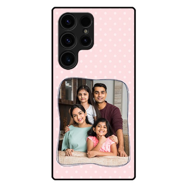 Galaxy S23 Ultra 5G Custom Glass Phone Case - Family with Dots Design Galaxy S23 Ultra 5G Custom Glass Phone Case - Family with Dots Design