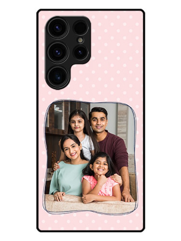 Custom Galaxy S23 Ultra 5G Custom Glass Phone Case - Family with Dots Design