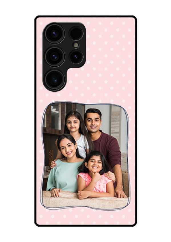 Galaxy S23 Ultra 5G Custom Glass Phone Case - Family with Dots Design