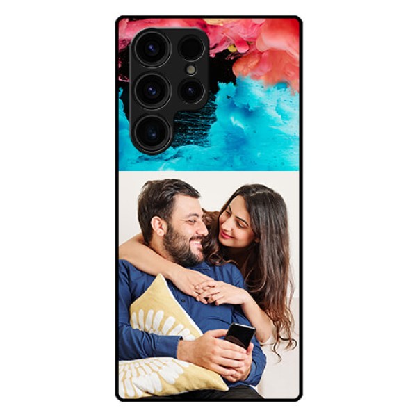 Galaxy S23 Ultra 5G Custom Glass Mobile Case - Quote with Acrylic Painting Design