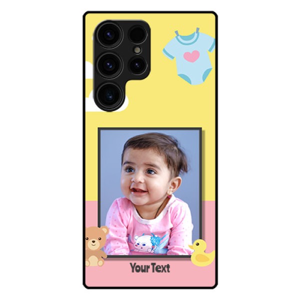 Galaxy S23 Ultra 5G Photo Printing on Glass Case - Kids 2 Color Design