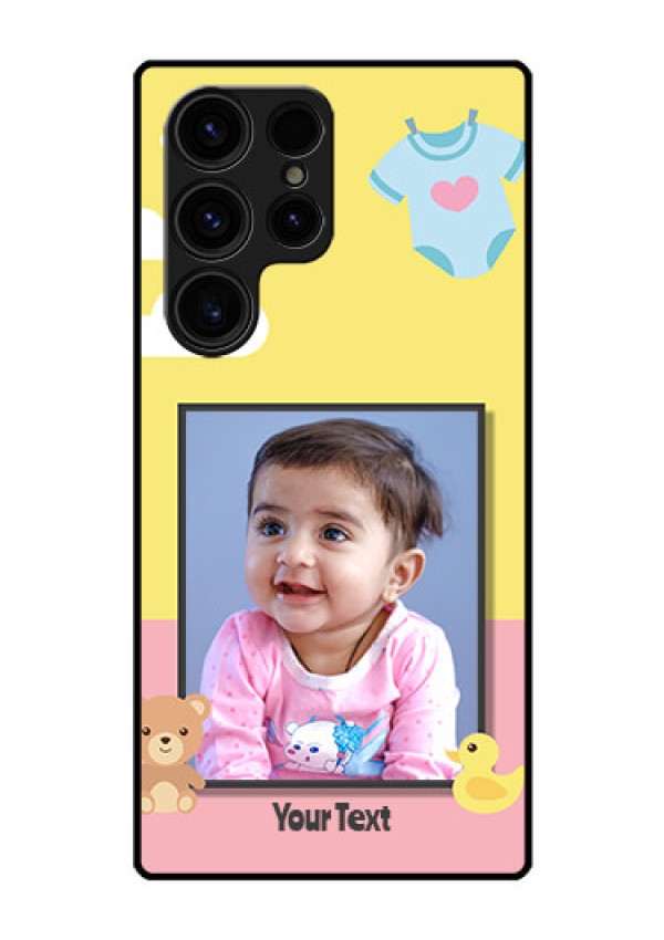 Galaxy S23 Ultra 5G Photo Printing on Glass Case - Kids 2 Color Design