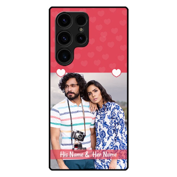 Galaxy S23 Ultra 5G Photo Printing on Glass Case - Simple Love Design