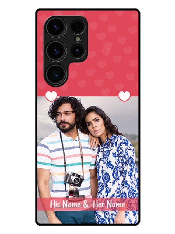 Custom Galaxy S23 Ultra 5G Photo Printing on Glass Case - Simple Love Design