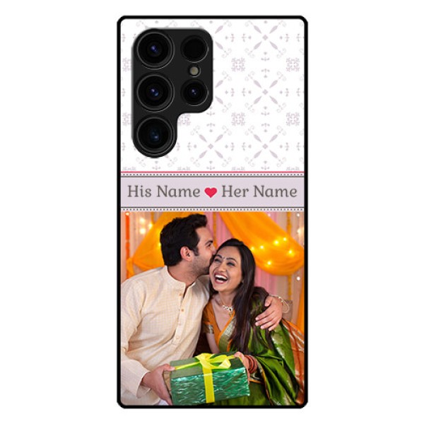 Galaxy S23 Ultra 5G Custom Glass Mobile Case - with Photo and Ethnic Design Galaxy S23 Ultra 5G Custom Glass Mobile Case - with Photo and Ethnic Design