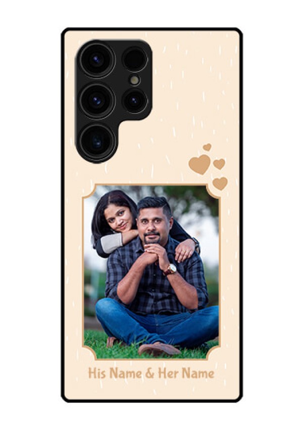 Galaxy S23 Ultra 5G Custom Glass Phone Case - with confetti love design