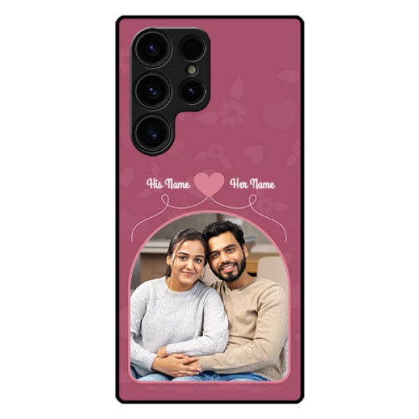 Galaxy S23 Ultra 5G Photo Printing on Glass Case - Love Floral Design
