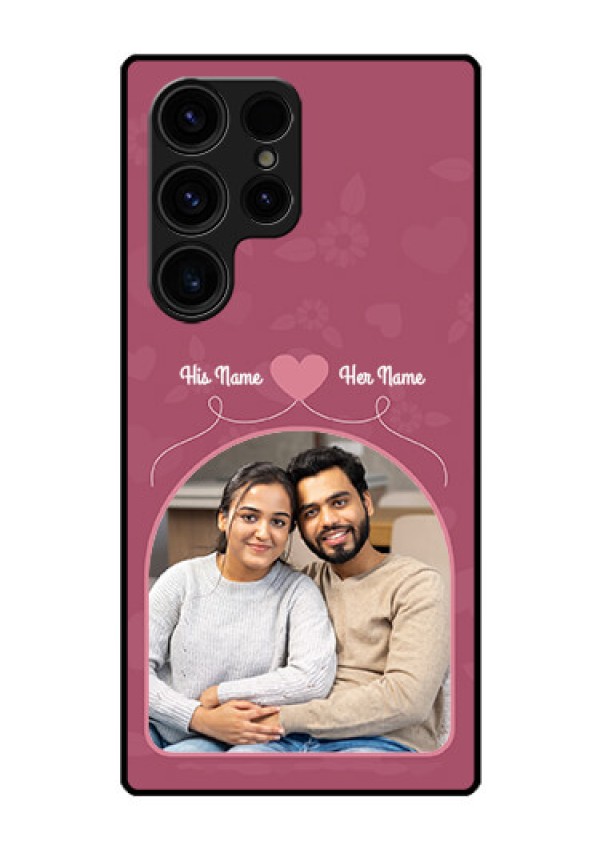 Galaxy S23 Ultra 5G Photo Printing on Glass Case - Love Floral Design
