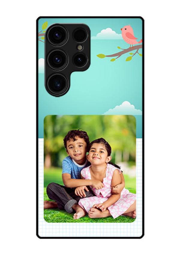 Galaxy S23 Ultra 5G Photo Printing on Glass Case - Doodle love Design