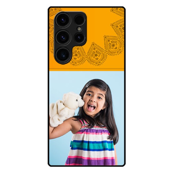Galaxy S23 Ultra 5G Personalized Glass Phone Case - Photo Wedding Design