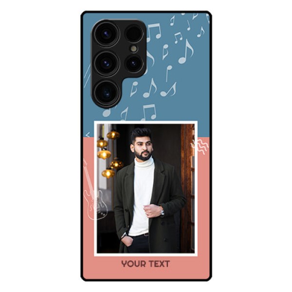 Galaxy S23 Ultra 5G Photo Printing on Glass Case - with Color Musical Note Design Galaxy S23 Ultra 5G Photo Printing on Glass Case - with Color Musical Note Design