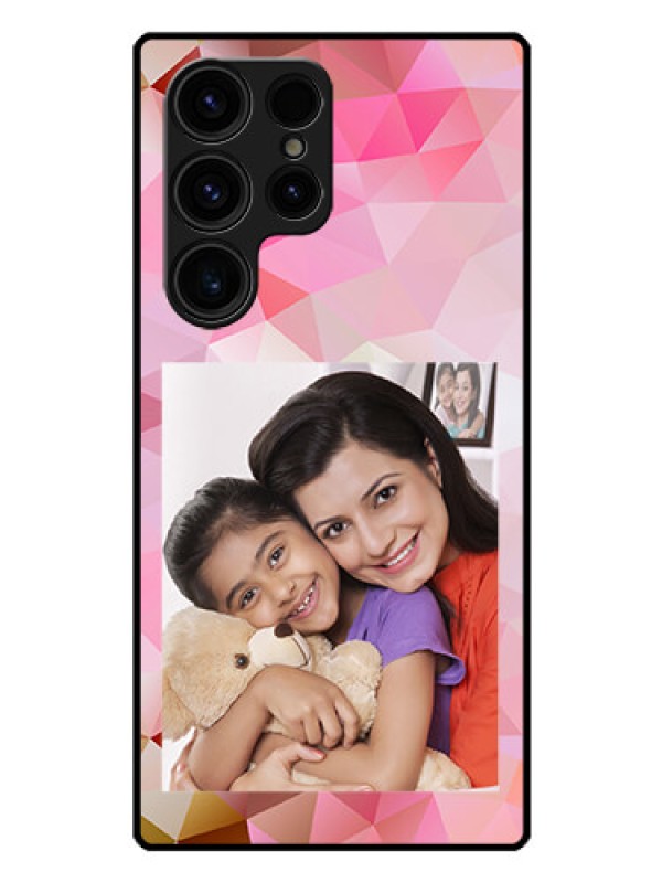 Custom Galaxy S23 Ultra 5G Photo Printing on Glass Case - Abstract Triangle Design