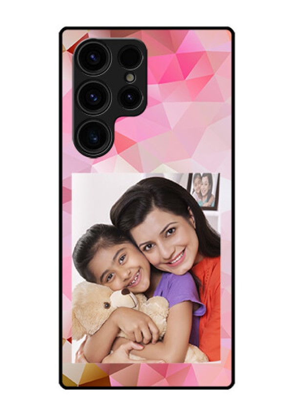 Galaxy S23 Ultra 5G Photo Printing on Glass Case - Abstract Triangle Design