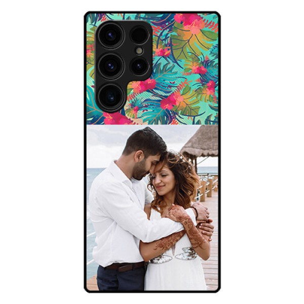 Galaxy S23 Ultra 5G Photo Printing on Glass Case - Watercolor Floral Design Galaxy S23 Ultra 5G Photo Printing on Glass Case - Watercolor Floral Design