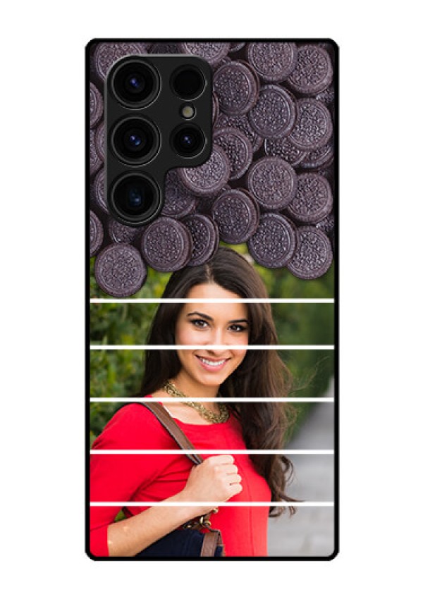 Galaxy S23 Ultra 5G Custom Glass Phone Case - with Oreo Biscuit Design