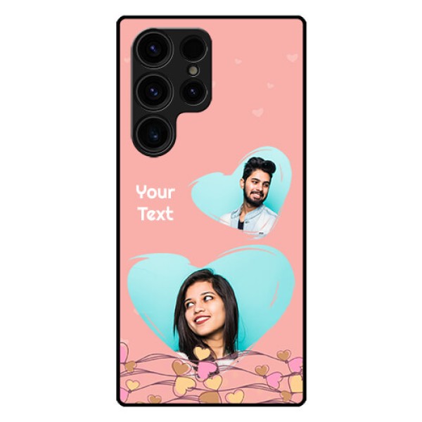 Galaxy S23 Ultra 5G Custom Glass Mobile Case - Love Doodle Design