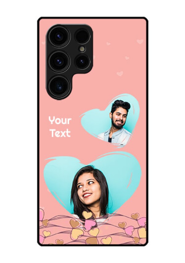 Galaxy S23 Ultra 5G Custom Glass Mobile Case - Love Doodle Design