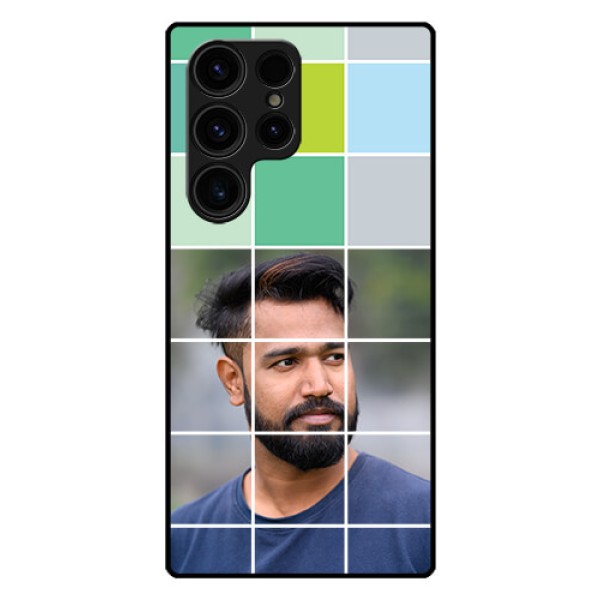 Galaxy S23 Ultra 5G Photo Printing on Glass Case - with white box pattern Galaxy S23 Ultra 5G Photo Printing on Glass Case - with white box pattern