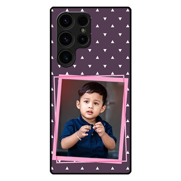 Galaxy S23 Ultra 5G Custom Glass Mobile Case - Triangle Pattern Dotted Design