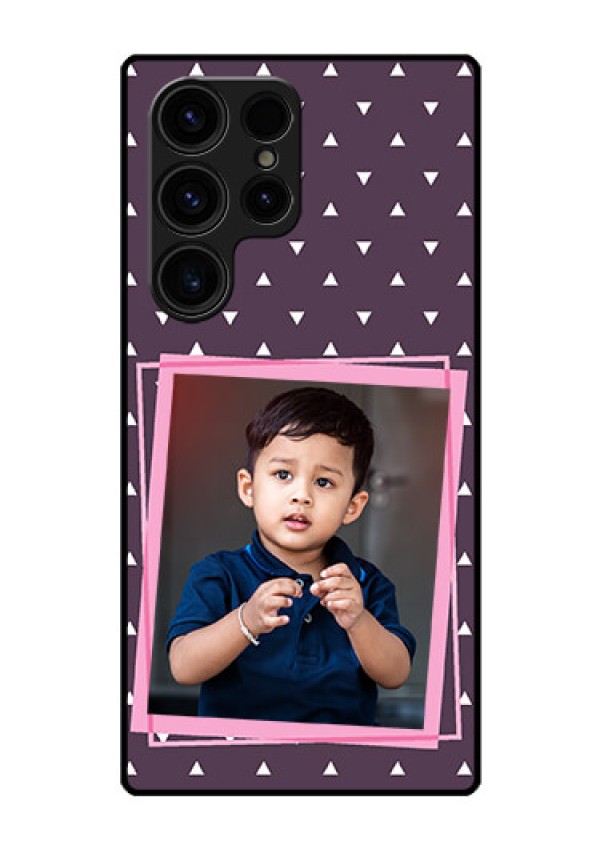 Galaxy S23 Ultra 5G Custom Glass Mobile Case - Triangle Pattern Dotted Design