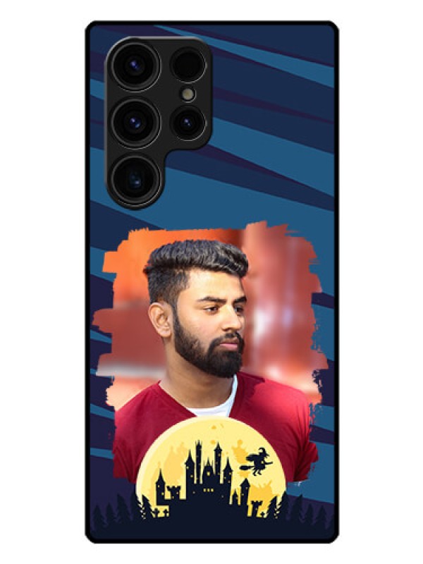 Custom Galaxy S23 Ultra 5G Photo Printing on Glass Case - Halloween Witch Design