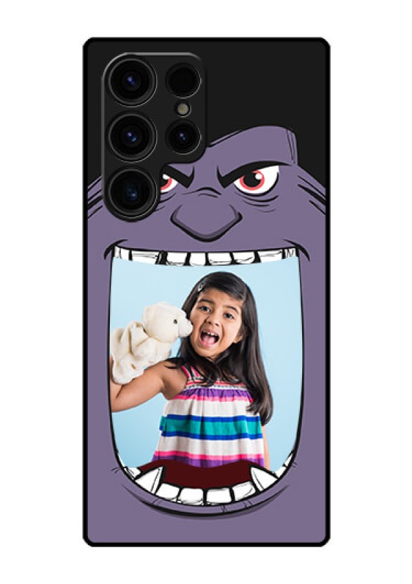 Galaxy S23 Ultra 5G Custom Glass Phone Case - Angry Monster Design