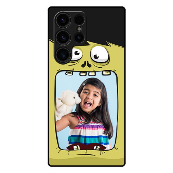 Galaxy S23 Ultra 5G Personalized Glass Phone Case - Cartoon monster back case Design Galaxy S23 Ultra 5G Personalized Glass Phone Case - Cartoon monster back case Design