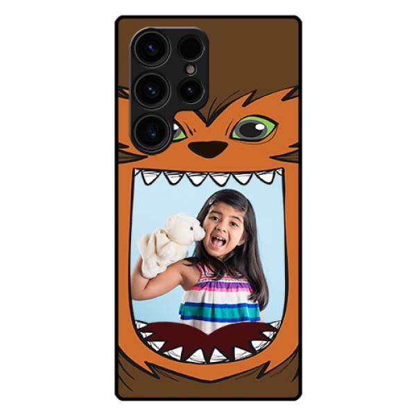 Galaxy S23 Ultra 5G Photo Printing on Glass Case - Owl Monster Back Case Design Galaxy S23 Ultra 5G Photo Printing on Glass Case - Owl Monster Back Case Design