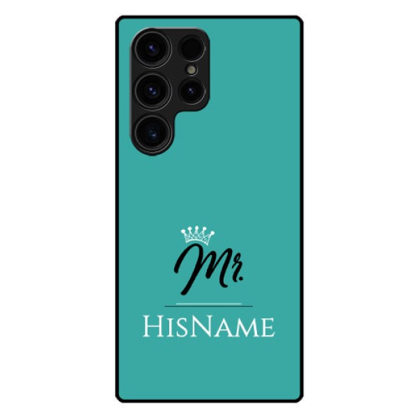 Galaxy S23 Ultra 5G Custom Glass Phone Case Mr with Name