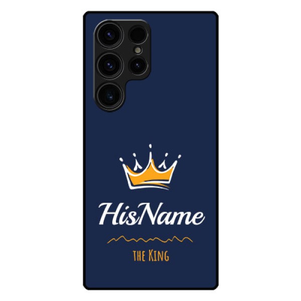 Galaxy S23 Ultra 5G Glass Phone Case King with Name