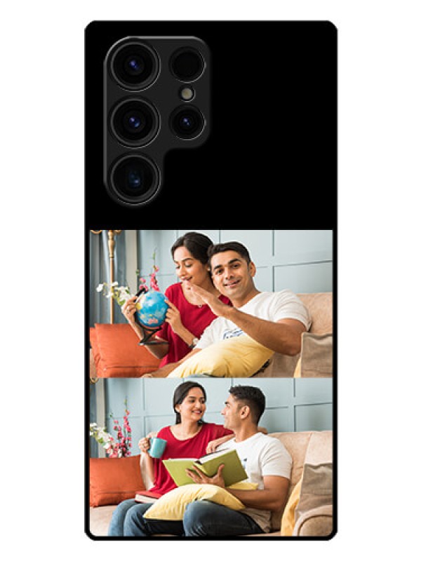Custom Galaxy S23 Ultra 5G 2 Images on Glass Phone Cover
