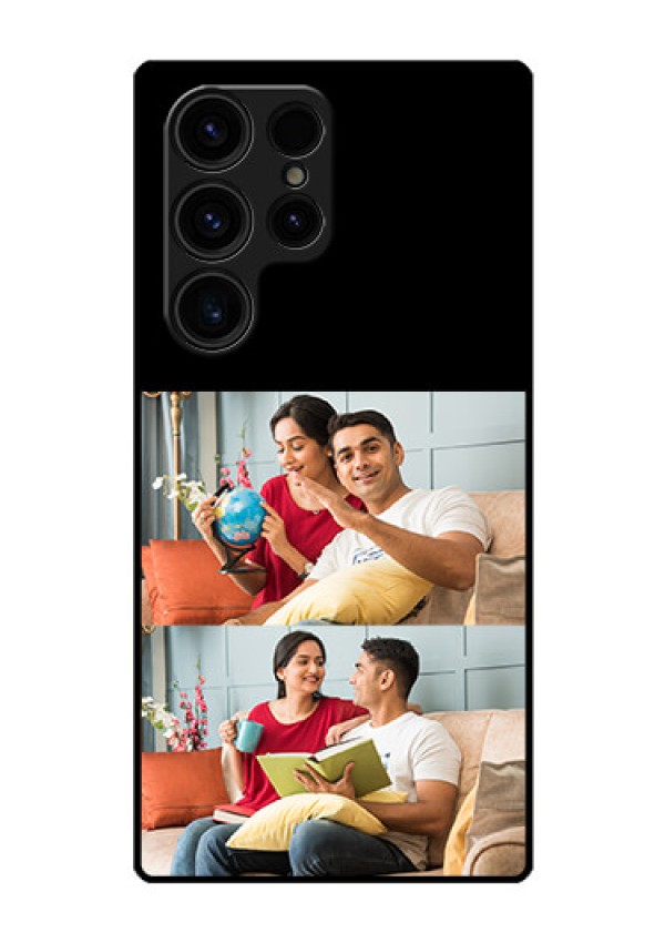Galaxy S23 Ultra 5G 2 Images on Glass Phone Cover