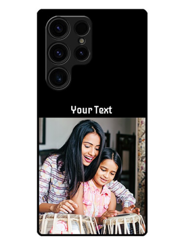 Custom Galaxy S23 Ultra 5G Photo with Name on Glass Phone Case