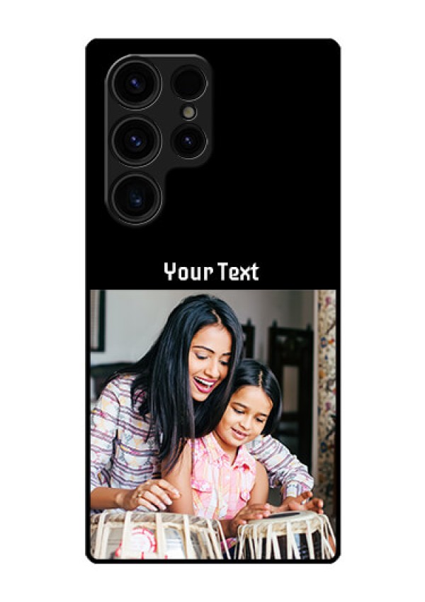Galaxy S23 Ultra 5G Photo with Name on Glass Phone Case