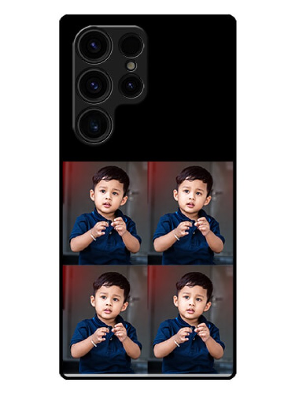 Custom Galaxy S23 Ultra 5G 4 Image Holder on Glass Mobile Cover